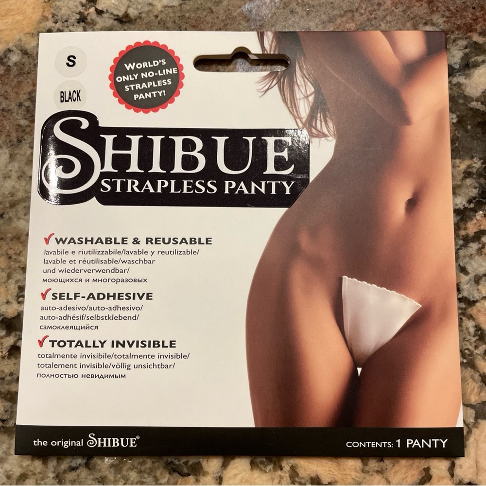 SHIBUE Strapless Panty Size Small Black. New.